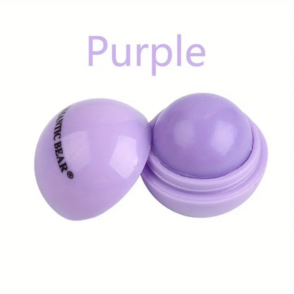 Blushimmer cute ball-shaped lip balm in pastel pink, featuring a hydrating, soothing formula and non-stick cup for easy application.