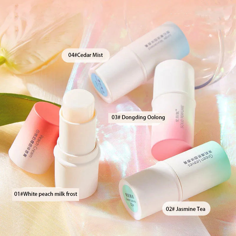Blushimmer fruit-flavor women's perfume stick deodorant with long-lasting fragrance, portable solid balm, easy to use body aroma ointment