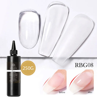 Blushimmer Born Pretty 250g black and white gel nail polish refill package with semi-permanent UV LED gel soak-off formula.