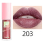 Blushimmer 18-color glitter lip gloss with long-lasting, waterproof liquid lipstick, moisturizing lip oil, and lip tint in a sleek tube