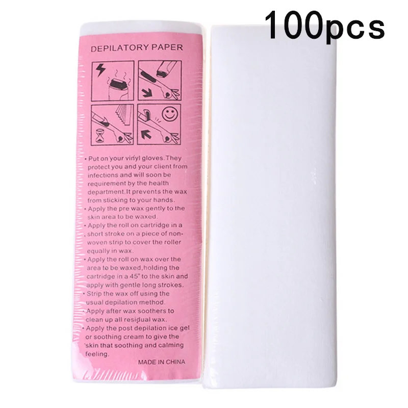 100/200/500/1000PCS Nonwoven Body Cloth Hair Remove Wax Paper Roll Hair Removal Epilator Wax Strip Paper High Quality Wholesale