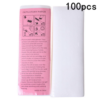100/200/500/1000PCS Nonwoven Body Cloth Hair Remove Wax Paper Roll Hair Removal Epilator Wax Strip Paper High Quality Wholesale