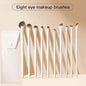 Blushimmer eye makeup brush set for beginners with professional cosmetic brushes, including eyebrow, crease, and under-eye detail brushes.