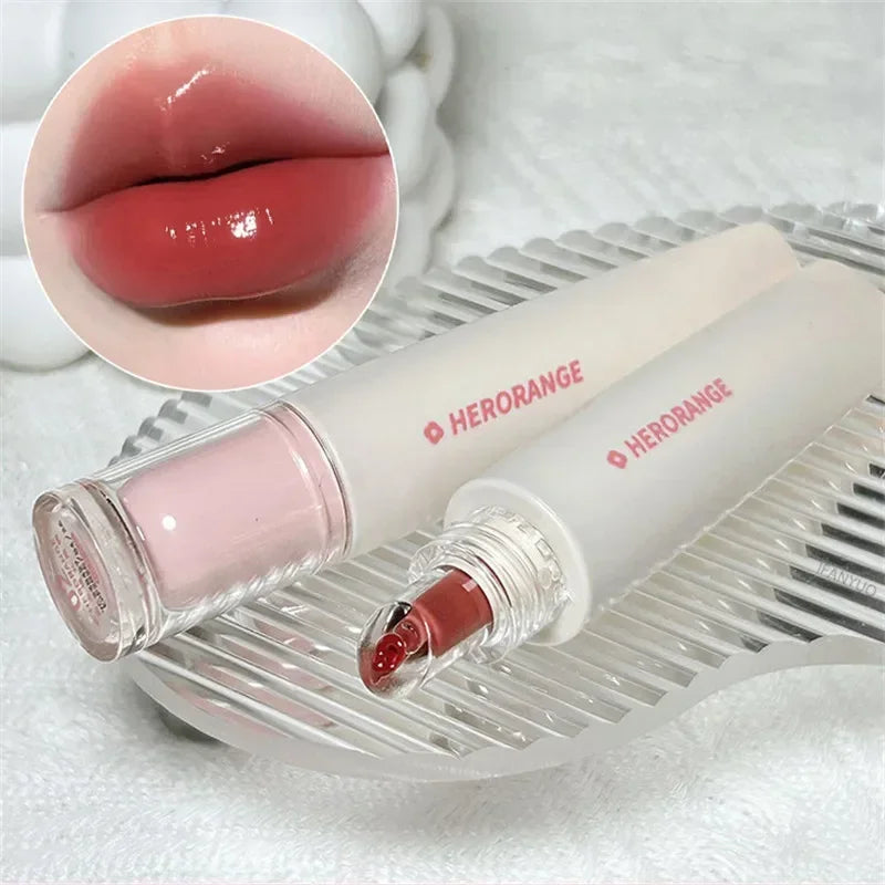 Blushimmer crystal jelly lip gloss with mirror water liquid lipstick, moisturizing, long-lasting, sexy lip plumper, Korean cosmetic makeup