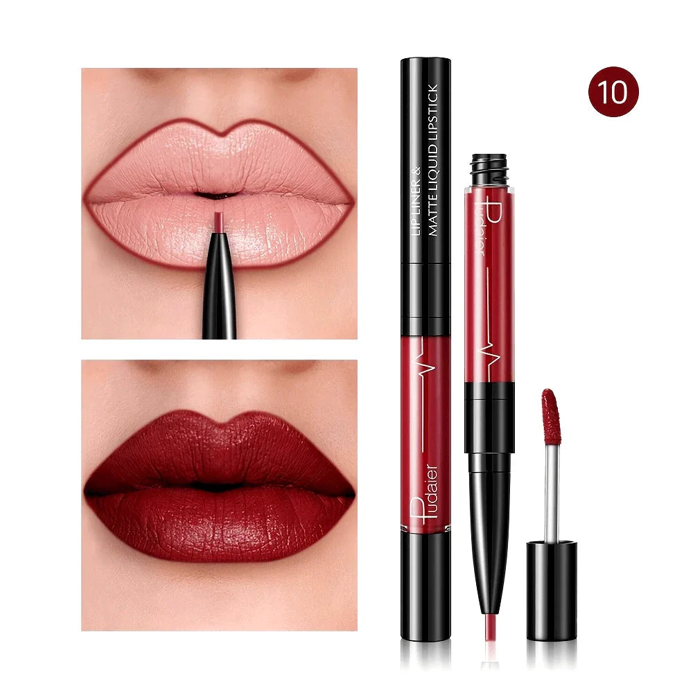 Blushimmer waterproof long-lasting lip liner pencil with high pigment, smooth matte finish, sweatproof, non-fading lip contour makeup.