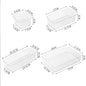 Blushimmer transparent plastic desk storage box with multiple drawers for jewelry, makeup, and small item organization.