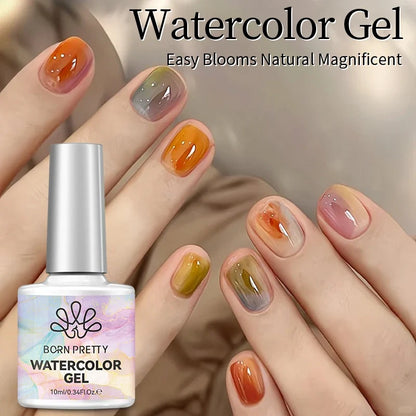Blushimmer Born Pretty Jelly Nude Gel Nail Polish in light pink peach, 10ml, with translucent gel for DIY nail art at home