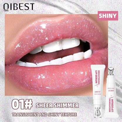 Blushimmer QIBEST mirror pearl lipgloss with long-lasting shine, moisturizing and glittery lipstick for a glossy lip look.