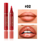 Lip Pencil Liquid Liner Double Head 2in1 Waterproof Tint Nude Oil Plump Gloss Mirror Lasting Moisturizing
