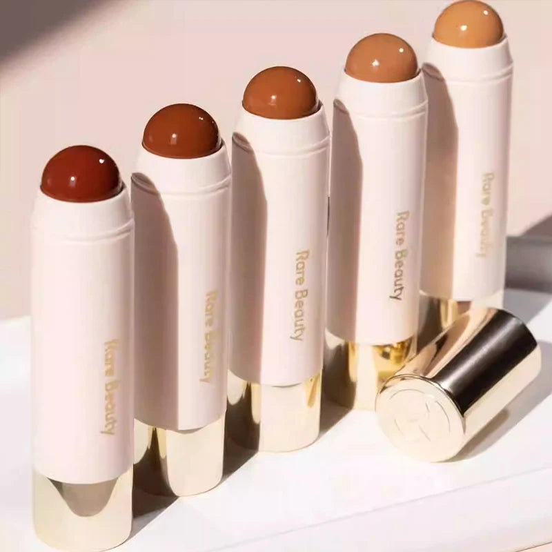 Rare Beauty 3D Face Contour Bronze Shade Bar Smooth Lasting Natural Contour Stick Concealer Moisturizer Glossy Lipstick Makeup