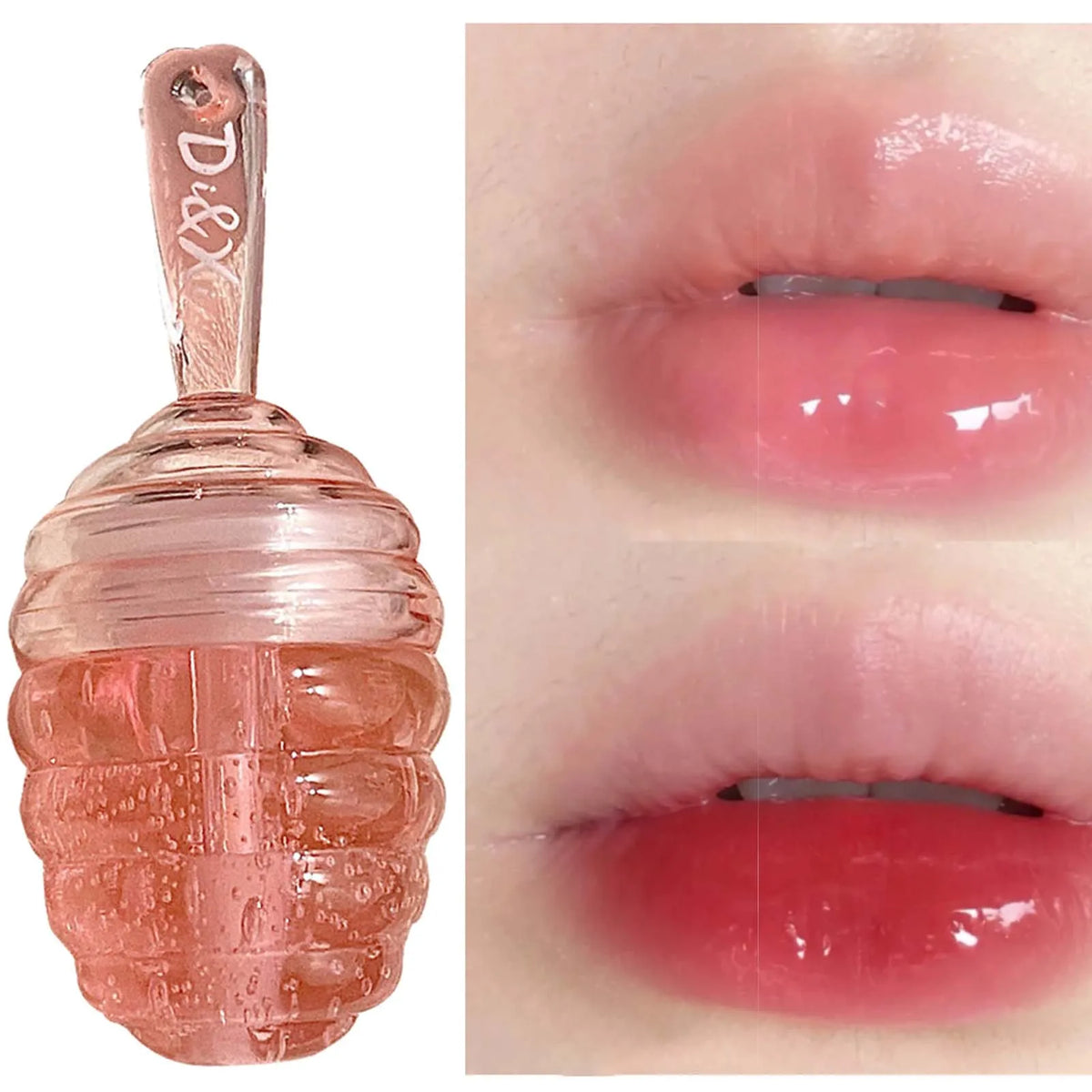 Blushimmer organic beeswax bee balm and honey lip balm in a jar, hydrating and moisturizing for dry, chapped lips.