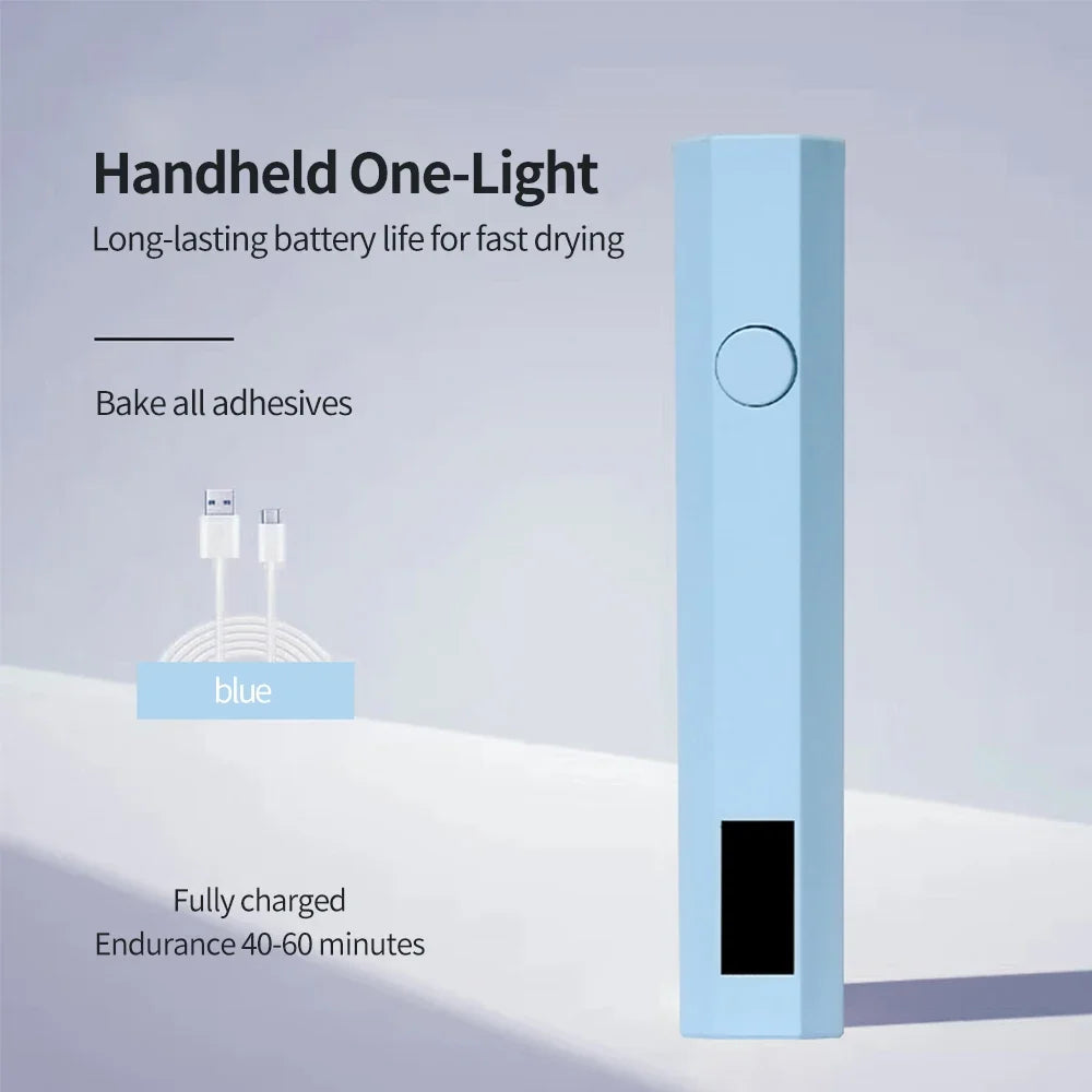 Convenient Handheld Nail Dryer Lamp UV/LED Nail Curing All Gel Polish Nail Art Tool Rechargeabl Nail Lamp