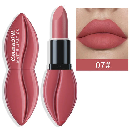 Blushimmer matte lip gloss lipstick in deep red and nude shades, waterproof, long-lasting velvet finish, ideal for festive occasions