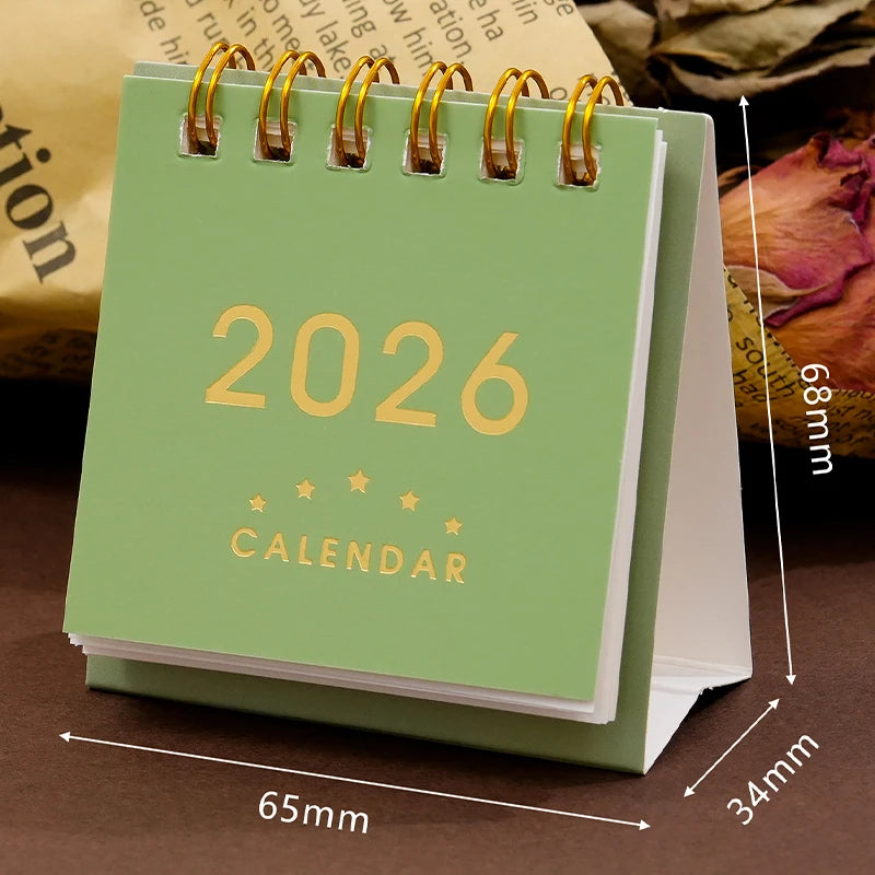 Mini 2026 Calendar Office School Supplies Calendar Desk Calendar monthly Planner Desk Accessories Decor Record Office Stationery