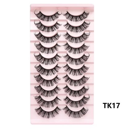 Blushimmer 25mm 3D Mink Volume Fluffy False Eyelashes with thick, dramatic, natural look, perfect for bold makeup styles.