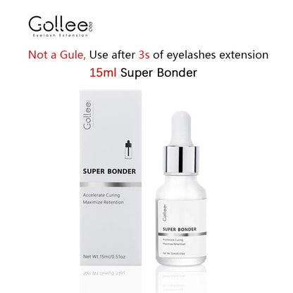 Blushimmer Gollee 1s Dry Eyelashes Adhesive with floral fragrance, waterproof lash extension glue and bonder, with lash accelerator.