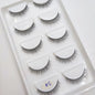 Set of 5 pairs of natural 3D mink false eyelashes by Blushimmer, perfect for makeup and beauty enhancement.