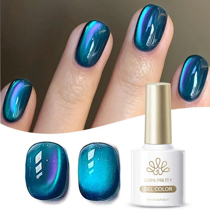 Born Pretty 117 Colors Cat Magnetic Gel Nail Polish in 10ml, showcasing vibrant semi-permanent gel with full coverage for stunning nails.