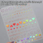 Colorful Cat's Eye 5D Gradient European love heart gem nail art stickers by Blushimmer, featuring geometric wing crystals for manicures.