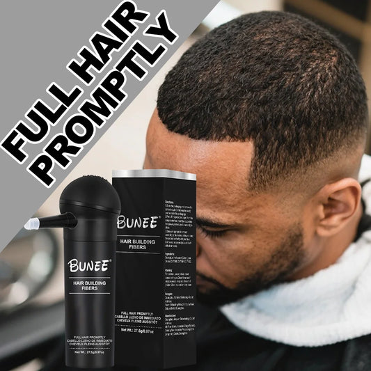 BUNEE Men's Fiber Set 27.5g. Contour styling powder instantly adds natural-looking density. Pairs with Thickening Spray.