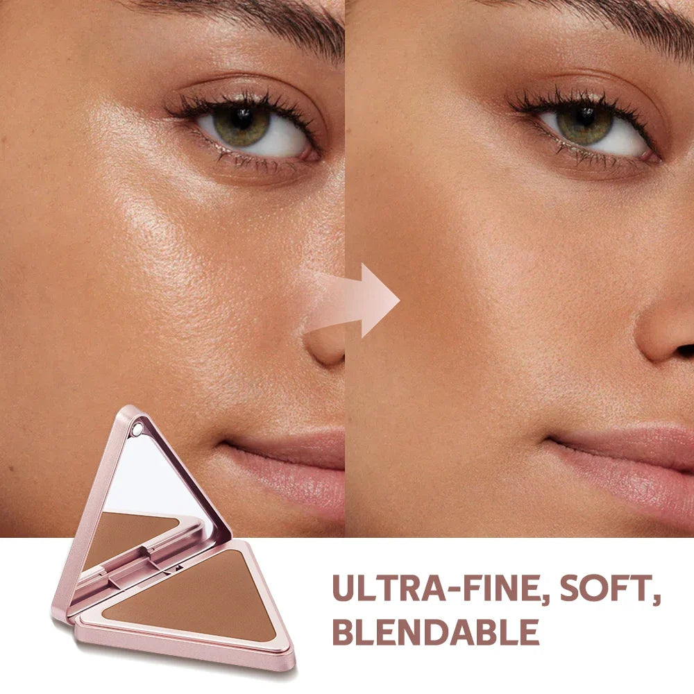 Lakerain Matte Bronzer Powder Long Lasting Makeup Effect Waterproof Sweatproof Setting Powder Oil Control Bronzer Face Makeup