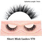 Blushimmer 3D Mink Fluffy Half False Eyelashes with clear band, natural soft lightweight short strip lash, reusable eye extension