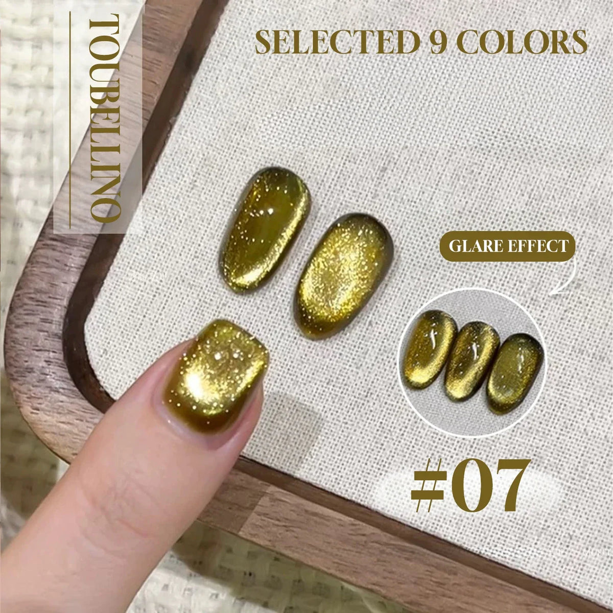 Blushimmer Mianel 12ml Emperor Green cat eye gel nail polish with green and white shimmer, suitable for nail salons and supplies.