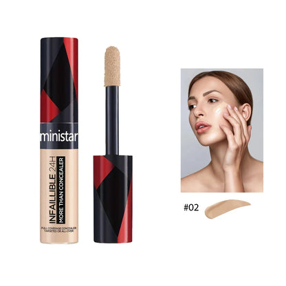 Blushimmer waterproof full coverage concealer in a sleek tube, designed for sweat-proof, stain-resistant skin makeup.