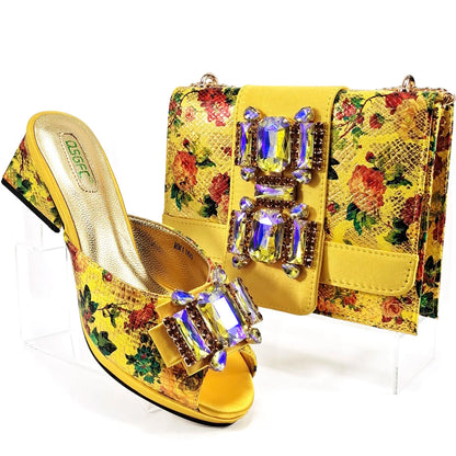 Luxurious matching shoes and bag set for party by EdleessFashion, featuring elegant design and coordinated accessories.
