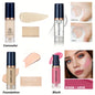 4Pcs Set Primer + Concealer + Liquid Foundation + Liquid Blush Matte Velvet Waterproof Foundation Blush Makeup For Travel
