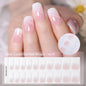 Blushimmer 20 Tips Gradient French semi-cured gel nail stickers with full cover nail gel wraps for easy manicure application