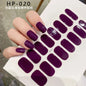 Blushimmer 16Tips glitter semi-cured gel UV stickers with 3D French gradient design and shiny glitter powder for nail art.
