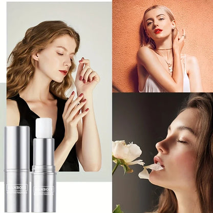 Blushimmer solid perfume for men and women with a light, fresh scent, long-lasting, natural fragrance in a portable compact.