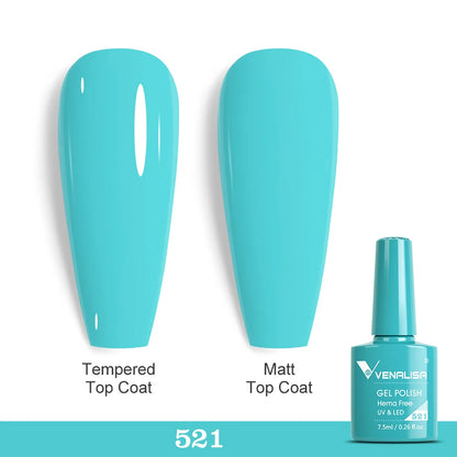 Bright neon yellow gel nail polish by Blushimmer in a clear container, showcasing vibrant summer nail art with UV and LED compatibility.