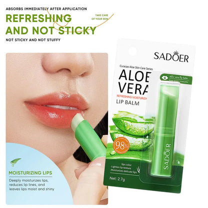 Blushimmer hydrating repair lipstick with Aloe Vera and Vitamin essence, moisturizing water lip balm for smooth, protected lips