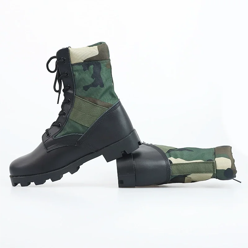 Tactical Boots Men Training Special High-Top Shoes Outdoor Shock-Absorbing Hard-Soled High-Waist Hiking Shoes