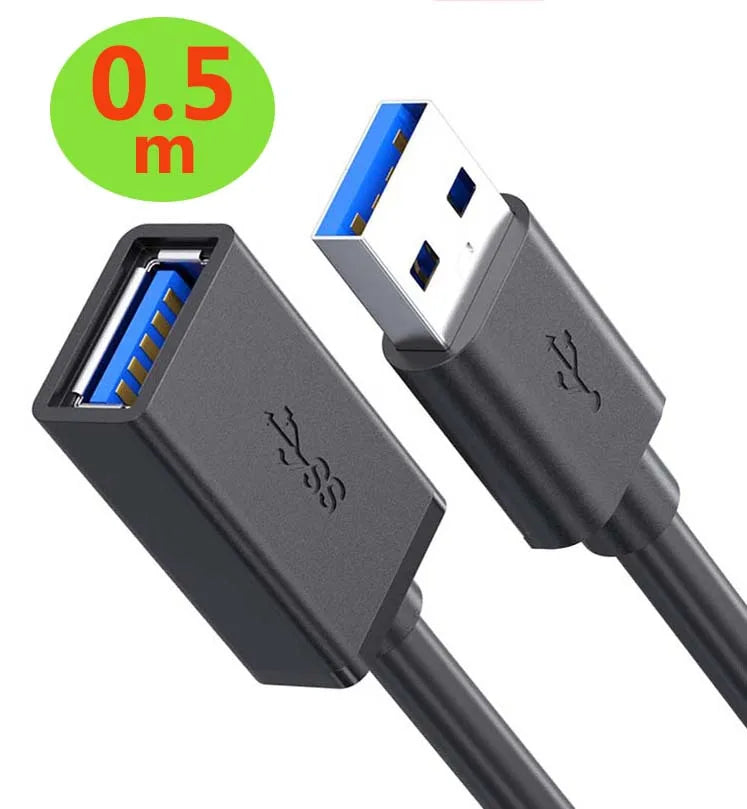 USB 3.0 Extension cable Short Super Speed USB 3.0 cord Extension USB 3.0 A male to A female 0.3M up to 5Gbps for Macs Windows