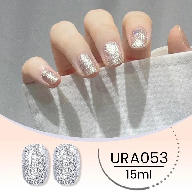 Blushimmer UR SUGAR 15ml jelly milky white translucent gel polish for semi-permanent UV nail art and soak-off gel varnish.