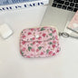 Blushimmer cute cartoon travel cosmetic bag with lipstick, earphone, card compartments, portable makeup organizer for women.