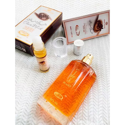 Blushimmer 50ml women's luxury perfume with chocolate, musk, rose, and vanilla notes in a sleek Dubai Arabian cologne bottle.
