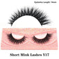 Blushimmer 3D Mink Fluffy Half False Eyelashes with clear band, natural lightweight short eye strip lashes, reusable eyelash extension.
