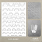 Kaniu Transparent Hollow French Nail Stickers Snowflake Starry Design Nail Art Decal Self-Adhesive Manicure Stencil Template
