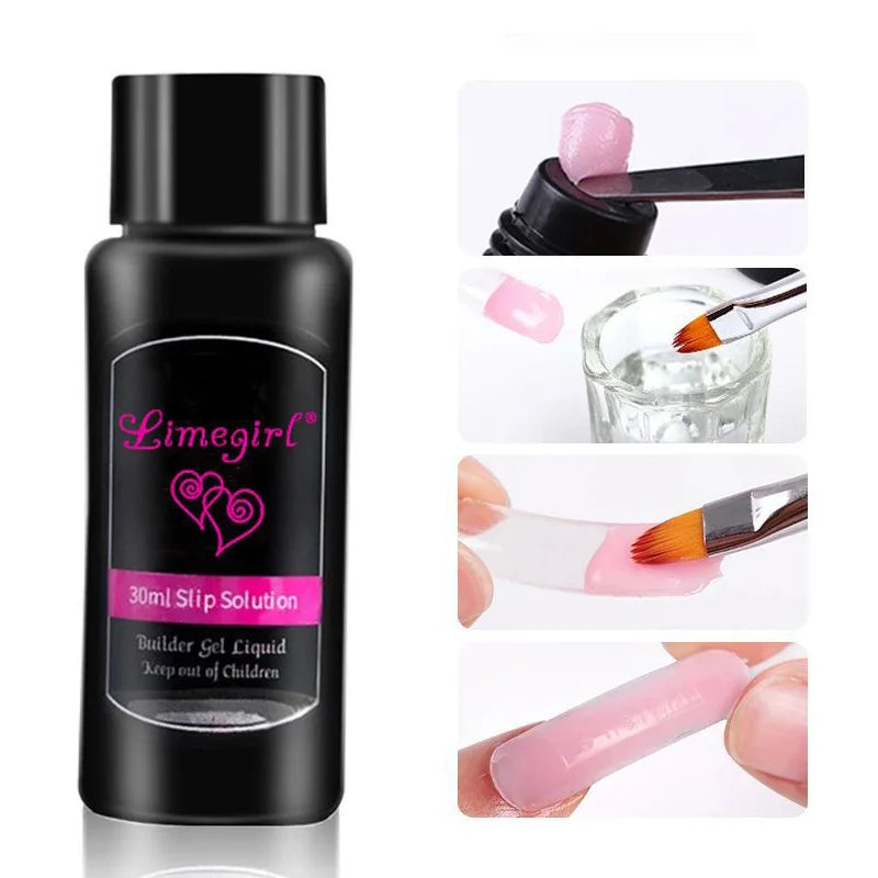Blushimmer 6-piece extension nail polymer gel set with mini lamp, 15ML UV/LED gel for manicure extension and nail art DIY.