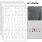5Pcs Hollow Out Butterfly Nail Art Stencils Stickers Spray Painted Design Love Pattern Template Nail Decals Auxiliary Tools