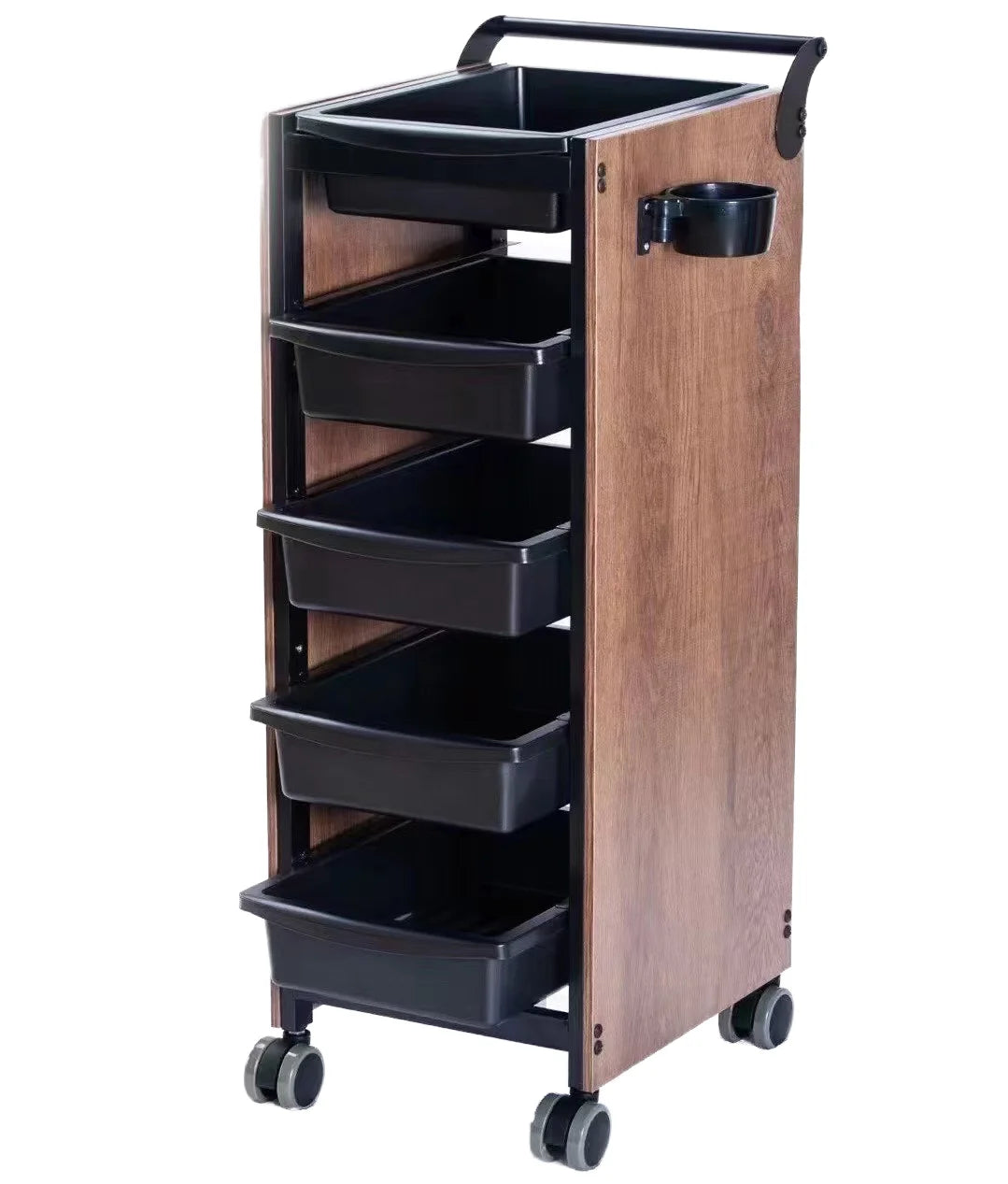 High Quality Modern Design Salon Trolley Hot Sale Durable Wood and ABS Tiers 4-Wheel Heavy-Duty Sports Venue Equipment