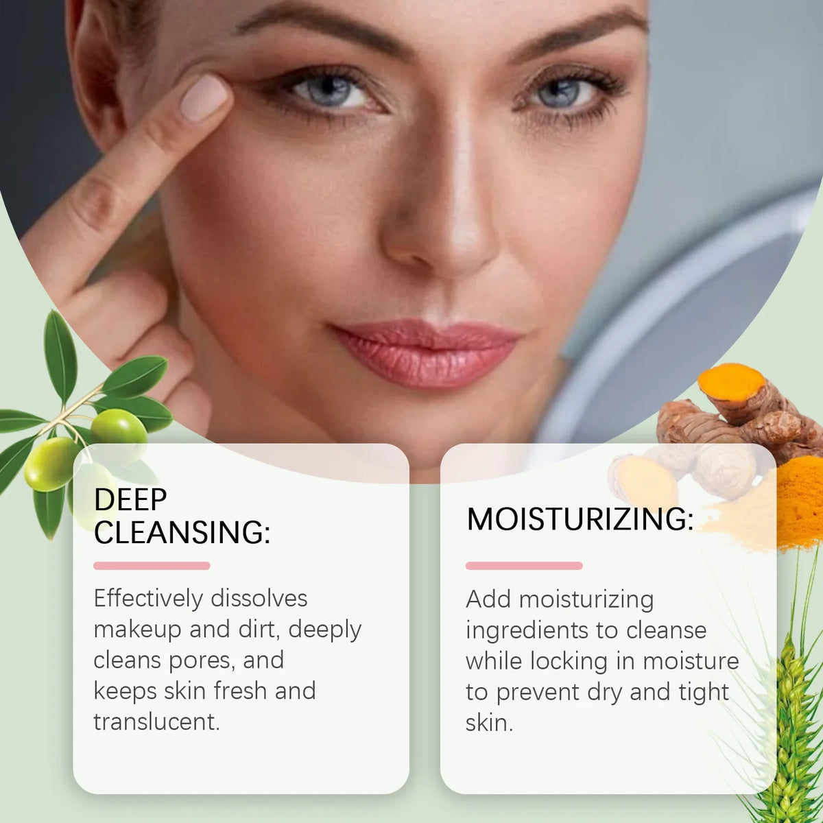Blushimmer facial cleansing oil for makeup removal, purifying pores, shrinking pores, and soothing skin with a refreshing non-irritating formula.