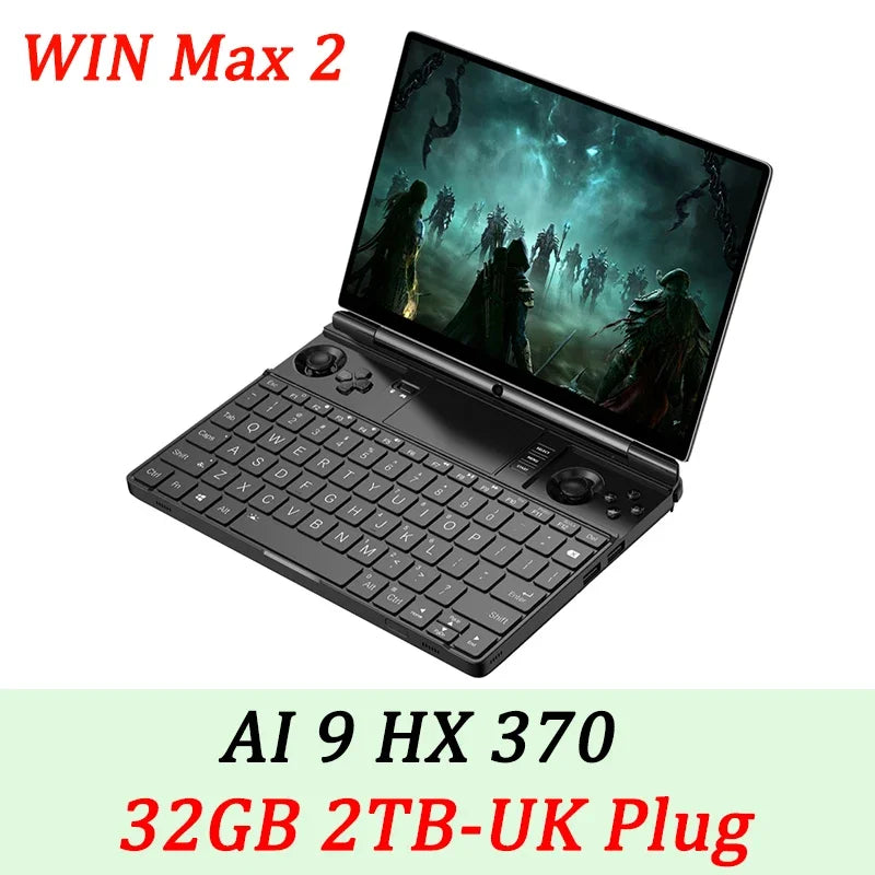 Super Stable Durable GPD 2025 WIN Max 2 32GB RAM 1TB 2TB SSD Hard Disk CPU AMD 8840U AI9 HX370 Processor Gaming Laptop Mini PC N