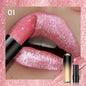 Blushimmer metallic shimmer lipstick with pearly glitter shine, creamy texture, and high color payoff for party makeup.