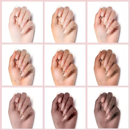 Blushimmer Groillim 15ml removable LED nail polish gel with long-lasting, quick-drying, non-toxic, alcohol-free formula on a nail display