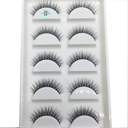 Set of 15 Blushimmer 3D faux mink false eyelashes, natural and wispy with thick, soft, fake eyelash design for dramatic eye makeup.